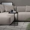ML-Design Beistelltisch in C-Form, Schwarz, 45x25x64 cm, Metallgestell & Holzplatte, unters Sofa, Industrie-Design, Couchtisch Wohnzimmertisch Sofatisch Kaffeetisch Nachttisch Betttisch Laptoptisch