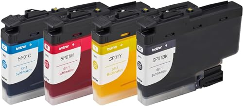 Brother Genuine Sublimation Ink Cartridge Color 4-Pack, Black, Cyan, Magenta & Yellow, SP01