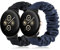 Wizvv 2 Pack Scrunchie Uhrenarmbänder für Google Pixel Watch 3 41mm/2/1, Elastische Stoff-Ersatzbänder für Frauen und Mädchen