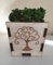 CandleSweetCandle - 3 PEZZI Vasetto personalizzato in legno per piantine grasse per bomboniera o segnaposto battesimo, comunione, matrimonio. Piantina non inclusa (Albero della vita)