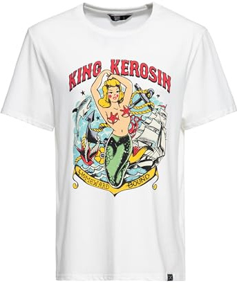 King Kerosin Herren T-Shirt Man In Black Fuck You Rockabilly 50s Vintage Man In Black