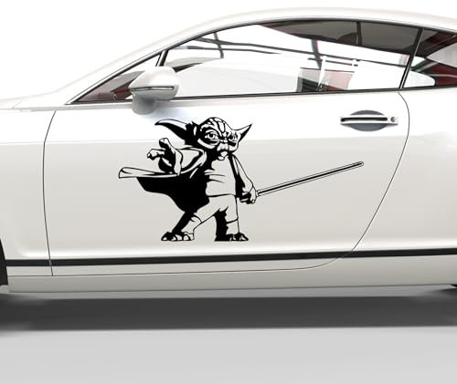 Autoaufkleber Meister Yoda Größe M - ca. 60cm x 32cm