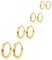 4 Paar Creolen Ohrringe Für Männer Damen Gold 316L Chirurgenstahl Creolen Ohrschmuck Set Rund Ohrringe Snug Knorpel Herren Hypoallergene Ohrringe Nase Lippen Ringe (8/10/12/14 mm)