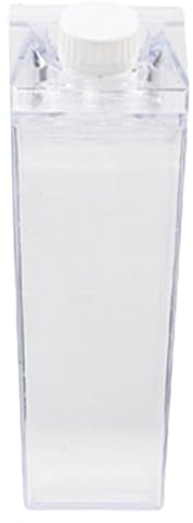 Bouteille d'eau carrée en carton réutilisable, bouteille de style carton de lait, bouteille d'eau en carton de lait portable, bouteille d'eau carrée, bouteille de jus pour sports de plein air, voyage