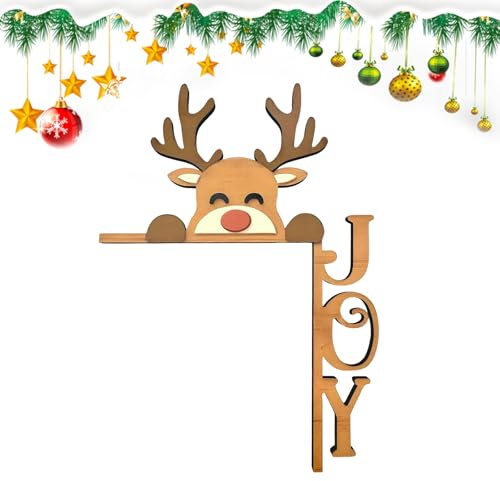 Zueyen Weihnachtsdeko Tür, Weihnachts Türrahmen Deko, Creative Türdeko Haustür, für Türdeko Weihnachten, Wände türdeko (REH,Rechts)