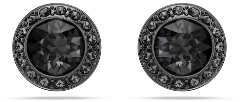Swarovski Una Ruthenium Plated Angelic Earrings, Black, One Size