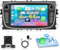 Podofo 4+64G Autoradio für Ford Focus C-Max S-Max Mondeo Kuga Galaxy Mondeo 9 Kuga mit kabellosem Carplay Android Auto, 7'' HD Touchscreen Android Radio mit GPS/WLAN/RDS + Rückfahrkamera und Mikrofon