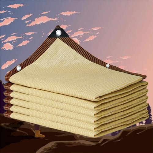 KSQP Filet Anti Chaleur Filet d'ombrage Bache pour Pergola Toile Ombrage Imperméable de Voile Dombrage Jardin Balcon/Garage/Ferme/Voitures/Pergola,beige-4x6m