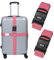 sourcing map Cross Luggage Straps with Combination Lock Name ID Card Adjustable Suitcase Belt Strap for Suitcase Briefcase Backpack Travel, Pink, Pack of 2