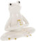 ERINGOGO Frosch-Ornamente Mini Frosch Zubehör Frösche dekorativ Froschdekorationen Froschfigur als Wohndekoration sitzende Froschstatue Yoga-Frosch- Keramik Weiß