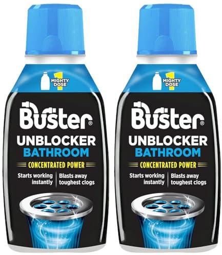 VR Angle 2 x Bathroom Plughole Unblocker 300ML | Fast-Acting Heavy Duty Bathroom Unblocker for Sinks, Showers & Baths | Ideal for Blockages, Hair removal & Slow Drain
