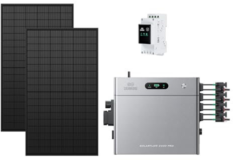 Zendure SolarFlow 2400 Pro 2.4kWh 2400W AC Bidirectionnel, PV 4800W | Batterie Solaire 2400W AC Bidirectionnel, PV 4800W, 2.4kWh Extensible 16.8kWh, IP65, Plug & Play, SM3CT-2&500W