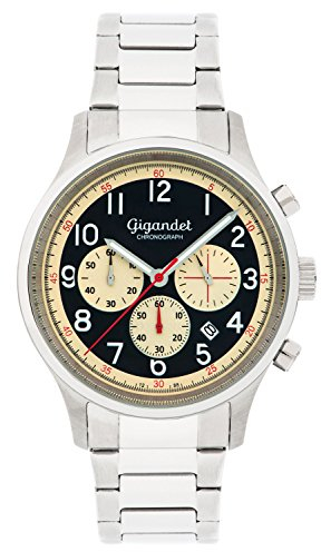 Gigandet Herrenuhr Chronograph Quarz Analog mit Edelstahlarmband G50-005