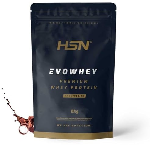 HSN Evowhey Protein | Chocolate 2Kg = 67 Tomas por Envase Concentrado de Proteína de Suero | 100% Whey Protein Concentrate (WPC) | No-GMO, Vegetariano, Sin Gluten ni Soja