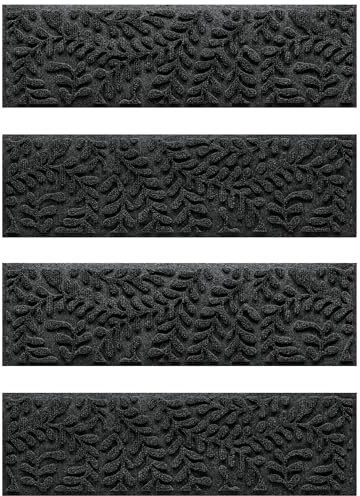 Bungalow Bodenbelag, Buchsbaum Collection Stair Treads, 8-1/2-Inches x 30-Inches anthrazit