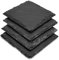 Navaris Pack de 4 Posavasos de Pizarra - Set de apoya Vasos de esquisto 10 x 10CM - Portavasos de Mesa y Bar - Posavasos Originales y Decorativos