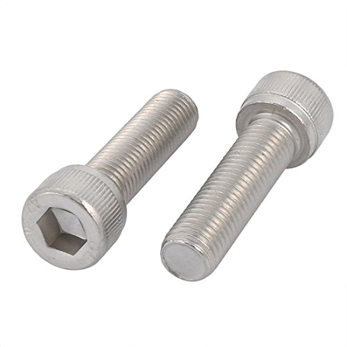 sourcing map M10x35mm 1,25mm Abstand 304 Edelstahl Innensechskantschrauben Bolzen 2St