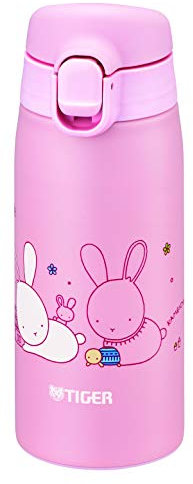 Tiger Kameichido MCT-A035P - Borraccia in acciaio inox, con un solo tocco, leggera, motivo: coniglio, 350 ml