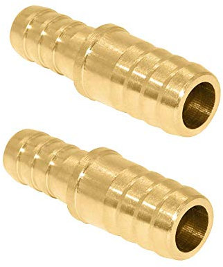 Messingschlauch, Druckminderer, Schlauchdurchmesser von 5/16 Zoll auf 1/4 Zoll, Reduzierstück der Befestigungsverbindung für Stacheln, Schlauchverbinder, Trennwand, Luft, Wasser, Kraftstoff (2 Stück)