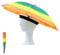 OMUKY Regenschirm Hut klein Sonnenschirm Hut Faltbarer Wasserdicht Kopfschirm Kinder Erwachsene Angelschirme Camping Wandern Outdoor Angeln(Stripes, 1 Pack)
