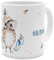 printplanet® Tasse mit Namen personalisiert - Motiv: Eule - individuell gestalten - Farbvariante Weiß