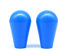 2 Pcs Arcade Joystick Oval Bat Top Topper Knob Ball Top Handle Knob American Type Style Blue and Blue for Zippy SANWA SEIMITSU Arcade1up Machine Console Cabinet New (HY-PJ092-14)