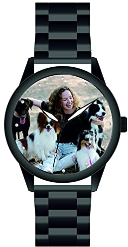 memories Fotouhr personalisierte Uhr 41mm Stahlarmband 3BAR Uhr mit Bild Made in Germany