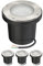 ledscom.de 4 Stück Bodeneinbauleuchte BOFU für außen, IP67, schwenkbar, edelstahl, rund, 150mm Ø; inkl. GU10 LED 630lm warmweiß