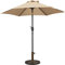 Yaheetech Gartenschirm Sonnenschirm mit Schirmständer Rund Marktschirm Neigbar Kurbelschirm Sonnenschirmständer Schirmgewicht für Outdoor und Balkon, 230 cm/Tan
