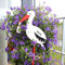 LittleStars Klapperstorch zur Geburt I Aufsteller für den Blumentopf oder den Garten mit Ihrer Personalisierung I 77 cm I mit Baby-Tuch