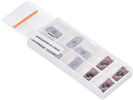 10 Pcs Inserts Cutter, CNC Milling Inserts Indexable Lathe Turning Inserts Carbide CNC Finishing Cutter, for Steel Metal Woodworking Cutting Wood Milling CNC Lathe Tools