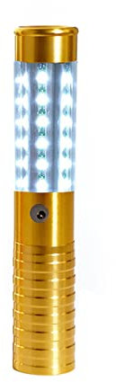 ACMHNC Rechargeble LED Strobe Baton Champagne Wine Bottle Flashing Stick Light 1800mAh Battery, Bottle Flash Baton for KTV Bar Club Birthday Weddings Parties Decor, White Light (Gold)