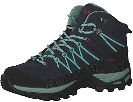 CMP Femme Rigel Mid WMN Trekking Shoes WP Chaussures de randonnée, Bleu-Turquoise (Blue-Acqua), 39 EU