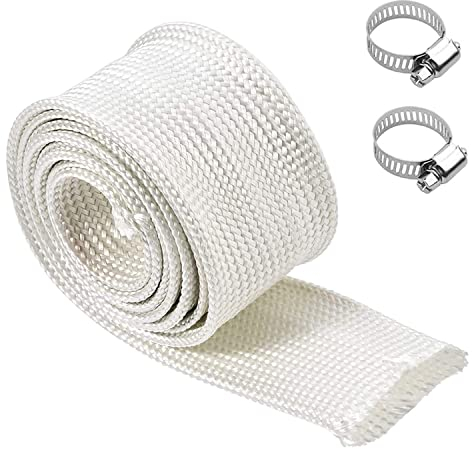 Abgasschlauch 25mm für Stromerzeuger 120CM für Notstromaggregat Abgasrohr Standheizung Isolierung Schlauch High TEMP Fiberglass Sleeving Für Heizungen Air-Klimaanlage