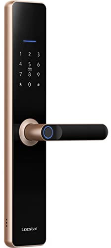Keyless Entry Door Lock, Keyless Door Lock, Fingerprint Door Lock, Biometric Door Lock, Keypad Entry Door Lock, Passcode Code Door Lock, Digital Smart Door Lock,Gold
