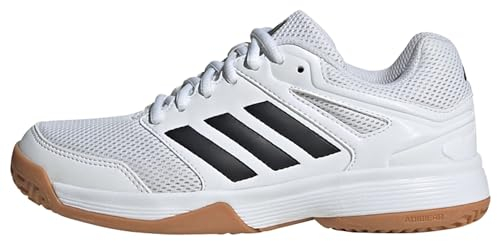 adidas Unisex Kinder Speedcourt Indoor Shoes Kids, Cloud White/Core Black/Gum, 38 2/3 EU