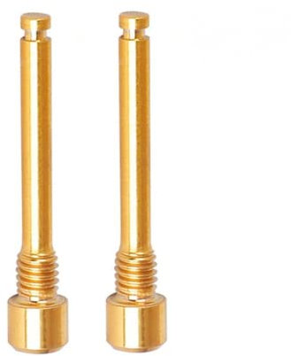 MAYABI stem bolts,bike bolts, 2PCS Titanium Screws for Bicycle Disc Brake Pad Grub Screw Insert Screw Bike Bicycle Disc Brake Titanium Bolts Threaded Pin Inserts Screw for, GOLD