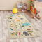CARPETIA Kinderzimmer Teppich Kinderteppich Spielteppich Läufer waschbar rutschfest Safari/Dschungel beige 80x150 cm