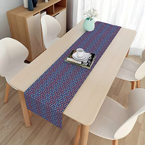 Chemin de Table Vintage Retro, Chemin de Table en Motif Floral de Style bohème en Lin, Multicolore, 33 x 200 cm