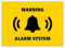 5 x Alarm System Stickers - Yellow - Security Alarm Warning Sign - for Doors Windows Cars - Weatherproof (7.4 x 5.2 cm)