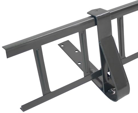 Decket Schneegitter 3,0 m x 155 mm Typ U, Schneeschutz für Dach, Komplettes Set mit 2x1,5 m Schneefanggittern, 5x Schneefanggitterstützen & 4x Verbindern, Schneefangsystem aus Stahl, Grafit