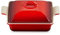 Le Creuset Stoneware Heritage - Casseruola quadrata bassa, 22,9 cm, colore: ciliegia