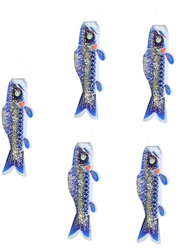Kisangel 5St Karpfen-Streamer japanischer Karpfen japanisches Streamer-Flags winddicht Drachen hks vorgarten bastelzeug ziernieten japanische Windsäcke Japanischer Fischwindsack Stoff