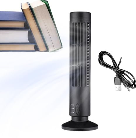 Ventilador de torre alimentado por USB,Ventilador de torre de escritorio USB | Pequeños ventiladores de refrigeración silenciosos - Ventilador de escritorio de mesa portátil, ventilador de escritorio