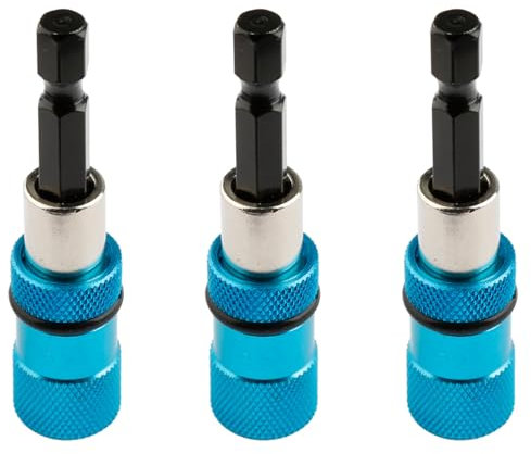 Rumyve 3pcs 1/4 Hex Shank Drywall Screwdriver,Adjustable Screw Depth Screwdriver Bit Holder,Adjustment Drywall Tools,Bit Holder for Impact Driver