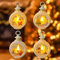 Sporgo 4 Stück Weihnachtsdeko Laterne: LED Weihnachtslaterne Warmweiß Laterne, Flammenlose Weihnachtskerzen, Klein Windlicht Weihnachten, Beleuchtete Laterne Weihnachten, Weihnachtsdeko Innen Außen
