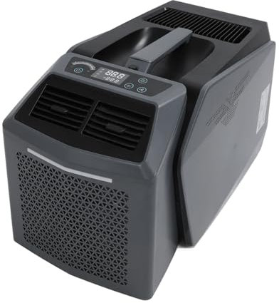 ZJchao Climatiseur de Pièce Portable, unité AC Divisée 6200 BTU avec Technologie Double Fréquence Froide et Chaude, Poignée Facile à Déplacer pour la Maison, Le Bureau, la (Prise UE