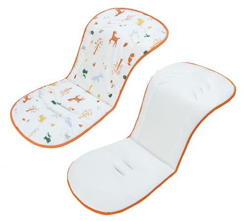 LAT Baby Sitzauflage für Kinderwagen, Weich & Atmungsaktiv Sitzeinlage für Kinderwagen für Babys & Kleinkinder, Universal Kinderwagen Einlage für Babyschale Buggy Autositz (Herbstwald)