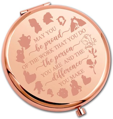 PLITI Beauty Beast Gift Belle Fan Geschenk May You Be Proud Of The Work That You Do Princess Belle Taschenspiegel (Be Proud Beauty CMrgU)