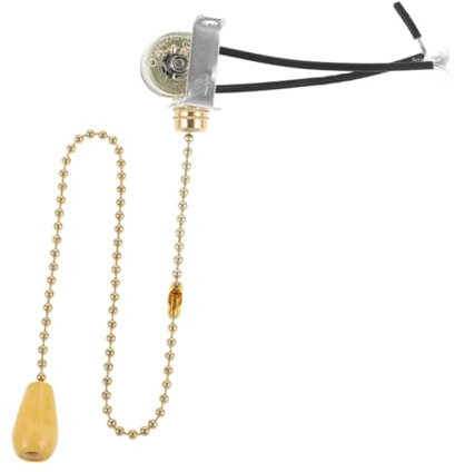 jojofuny Lichtschalter Lampenzubehör Beleuchtungszubehör Lampen Zubehörteile Lampen-Zubehör lampen schalter wandlampe Badezimmerschalter-Zugschnur Austausch des Lampenschalters Holz Golden